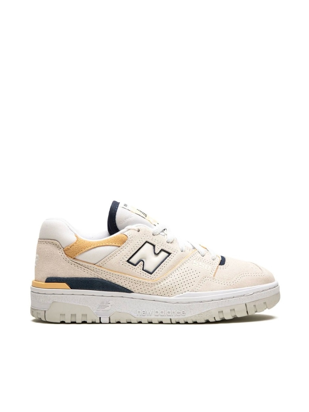 New Balance 550 BBW550AB Cream Yellow Women’s US 8 Leather Suede Sneakers